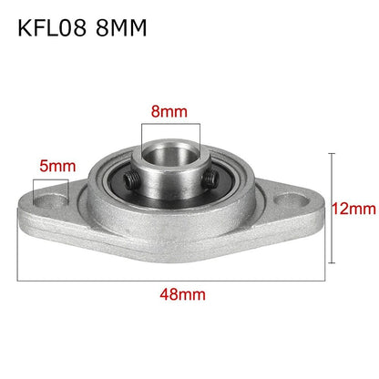15mm ZINC Alloy KFL08 KFL10 KFL12 KFL15 Thrust Bearing Pillow Block Bearing