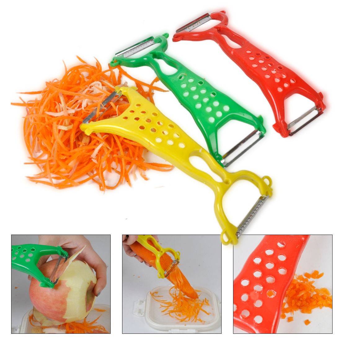 Kitchen Fruit Vegetable Peeler Potato Carrot Cucumber Cheese Slicer Tool AU New