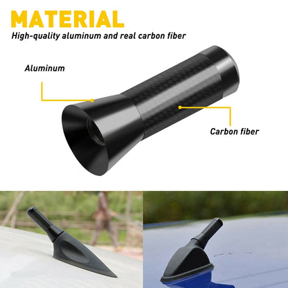 Car Bee-Sting Stubby Short Carbon+Black Aerial  Arial Mast Antenna FM-AM