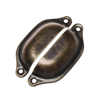 Shell Shape Antique Brass Wardrobe Pulls Cabinet Pulls Drawer Knob Door Handle