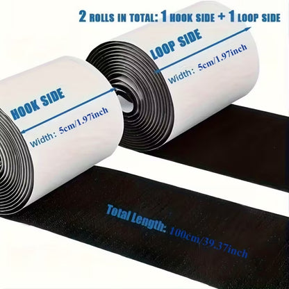 Black Heavy Duty Hook And Loop Tape Adhesive,Prevent Use Anti Non Slip AU