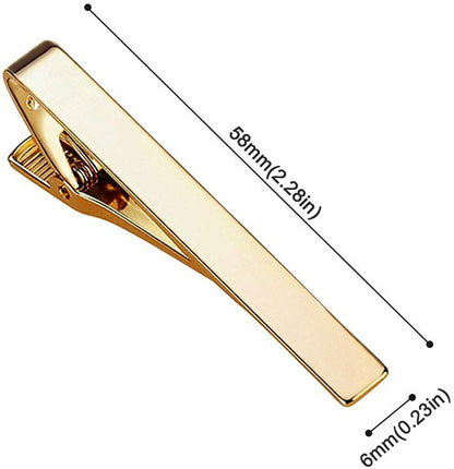 3 Pcs Tie Clips for Men Tie Bar Set for Wedding Business Metal Necktie Tie Clips