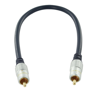 Single RCA Cable for Subwoofer Digital Coaxial Audio Composite Video Gold Plated
