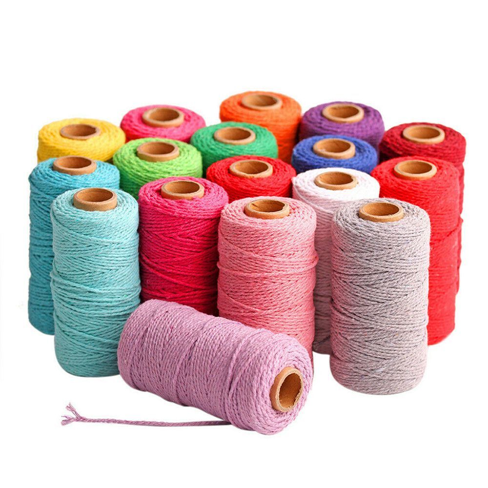91.5M Yards Cotton Yarn Macrame Rope Twisted Soft Cotton Twine String Cord