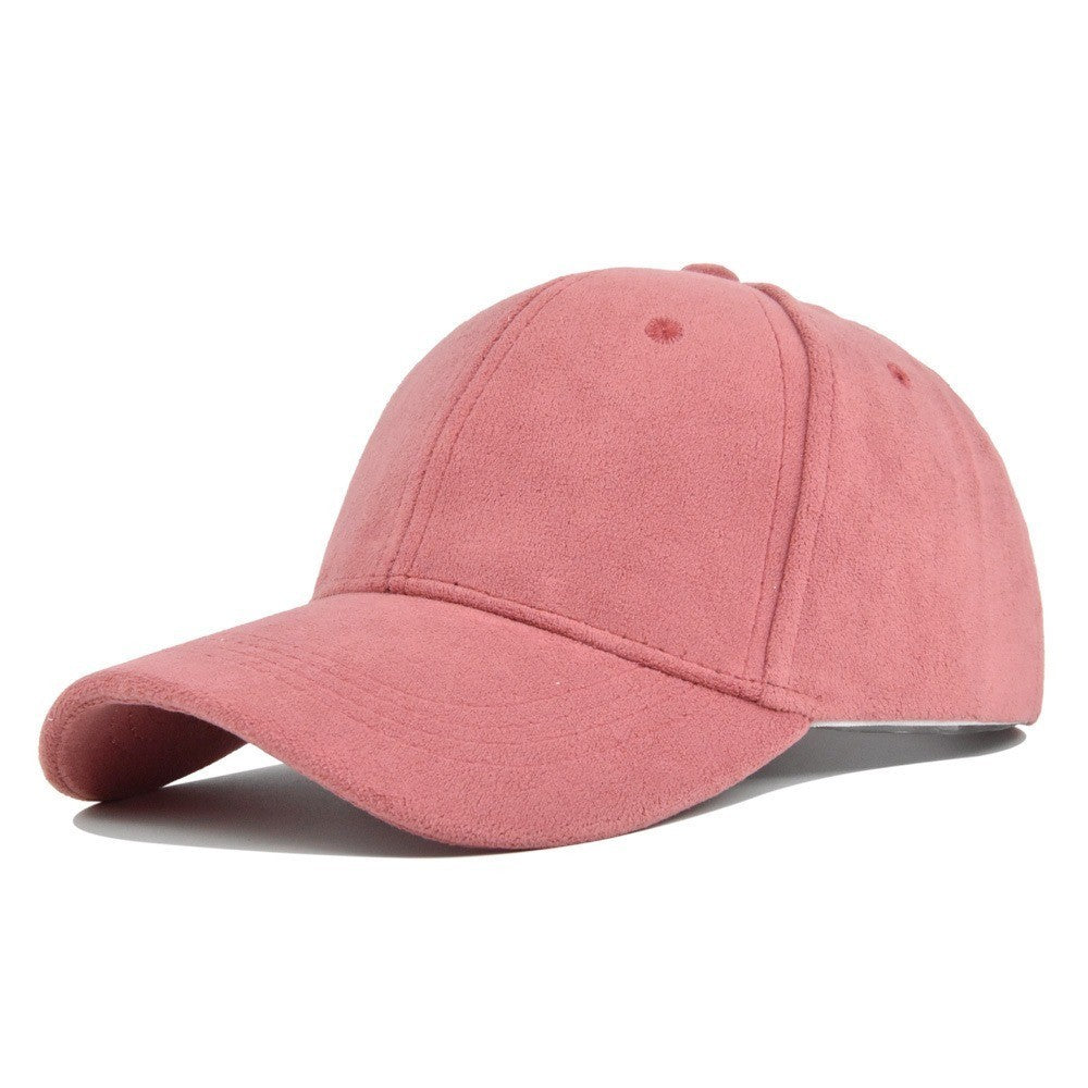 Solid Color Men Women Trucker Suede Baseball Hat Soft Dad Snapback Cap