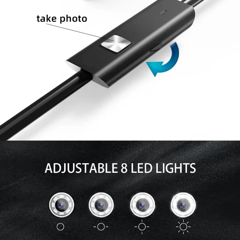 1080P Dual Lens Borescope Endoscope Camera Compatible with iPhone Android Car Pipe Mechanic