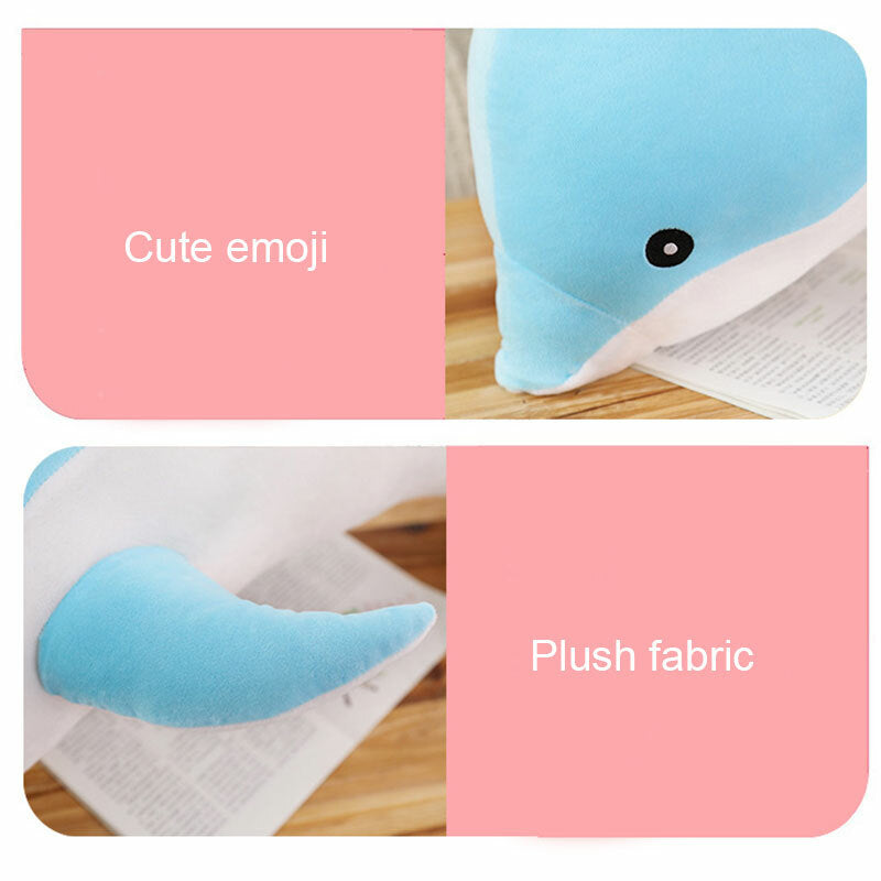 30/50cm Cute Dolphin Plush Toy Soft Stuffed Marine Animals Pillow Doll Kids Gift
