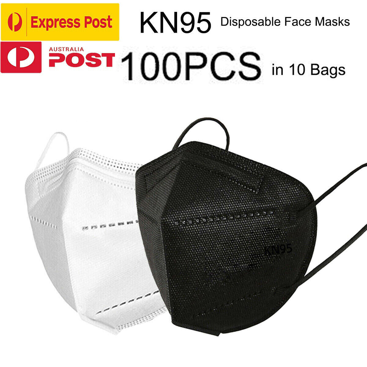 100PCS KN95 N95 P2 FFP2 Face Mask Disposable Protective Mask Cover CE 5 Layers