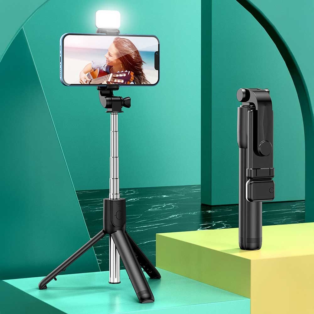 Flexible Tripod Holder Stand Selfie Stick With Bluetooth Remote For Mobile Phone