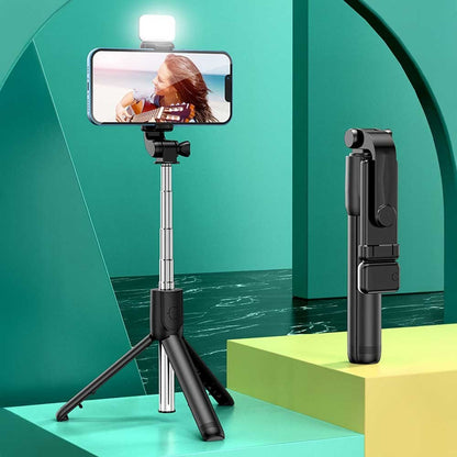 Flexible Tripod Holder Stand Selfie Stick With Bluetooth Remote For Mobile Phone