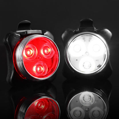 Waterproof Bicycle Bike Lights Front Rear Tail Light Lamp USB Rechargeable IPX4