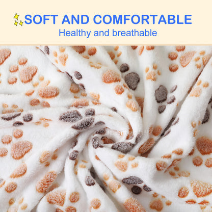 Pet Mat Paw Print Cat Dog Puppy Fleece Soft Pet Blanket Bed Cushion SML Size