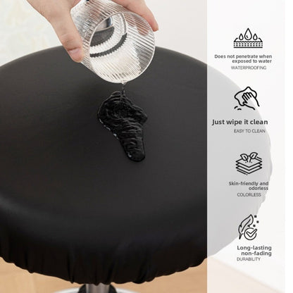 Waterproof Round Seat Cover Bar Stool Chair Cover Compatible with Restaurant Hotel