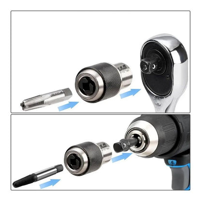1/3Pcs 3/8 inch Drive Tap Extractor Socket Ratchet Wrench Tap Socket Adapter