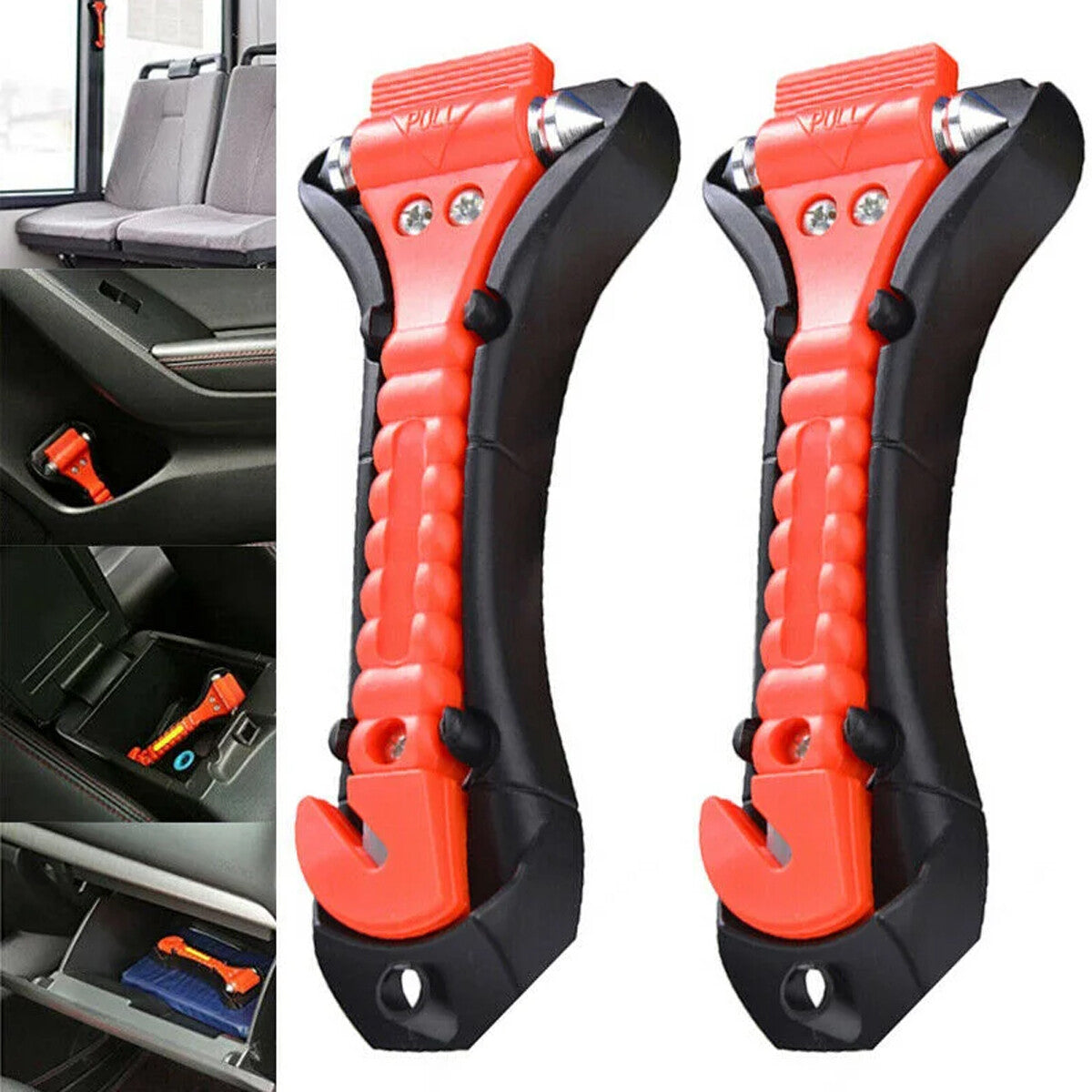 2X Car Emergency Hammer Window Glass Breaker Seat Belt Cutter Safety Escape Tool