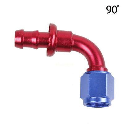 Push-on Barb Hose Fitting End AN4 AN6 AN8 AN10 AN12 0 45 90 Rubber Fuel Adapter