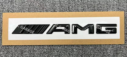 AMG Black Silver Rear Trunk 3D Emblem Badge A C E GLC GLA GLB GLE Before 2017