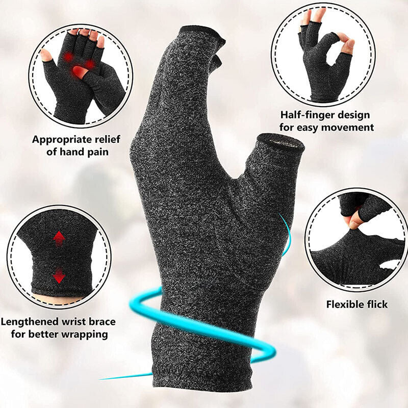 Arthritis Gloves Compression Joint Finger Pain Relief Hand Wrist Support Brace