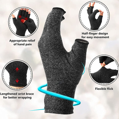 Arthritis Gloves Compression Joint Finger Pain Relief Hand Wrist Support Brace
