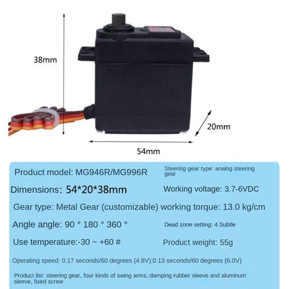 180 360 Degree Metal Gear Servo Motor Model Airplane Motors  for RC Car Robot