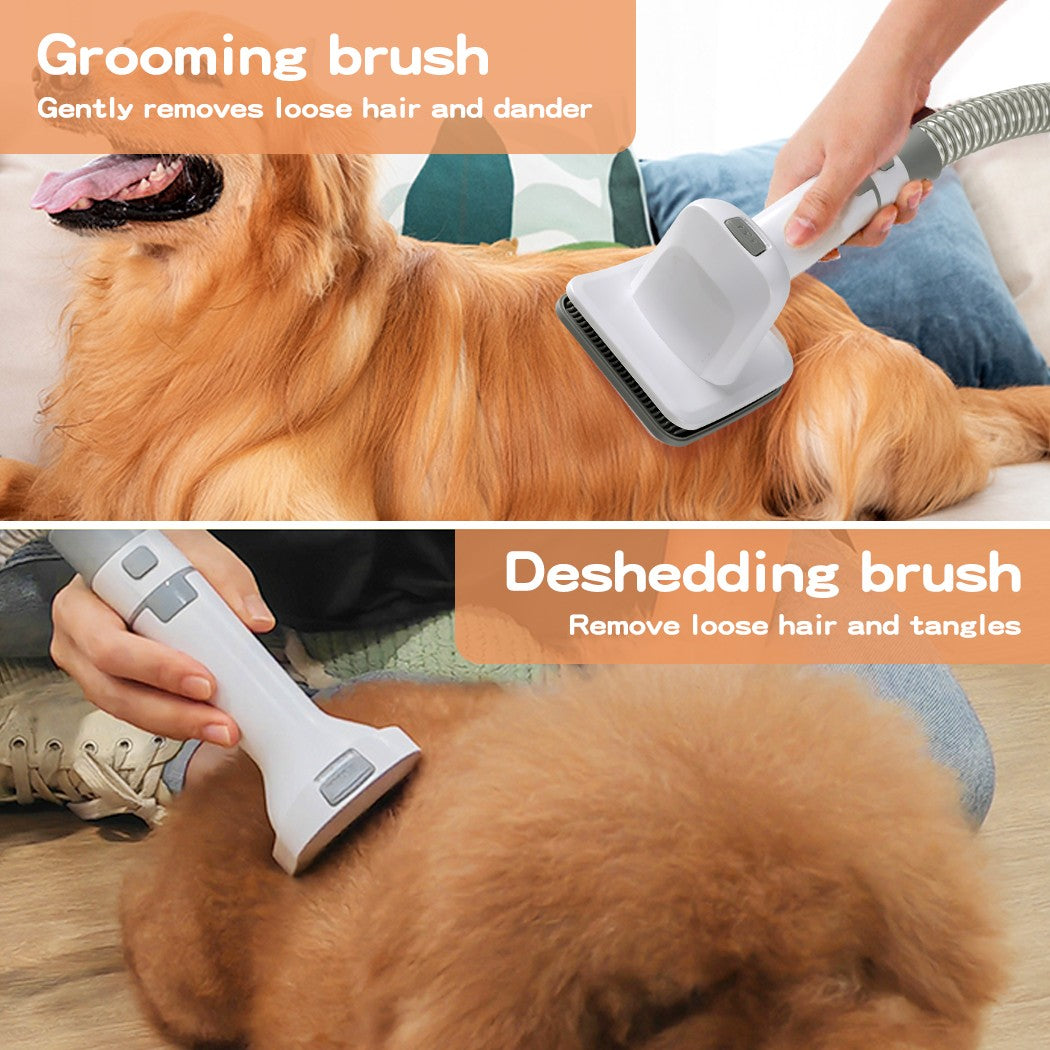 Pawz 7 In 1 Pet Grooming Kit Vacuum Dog Cat Hair Dryer Remover Clipper Brushes