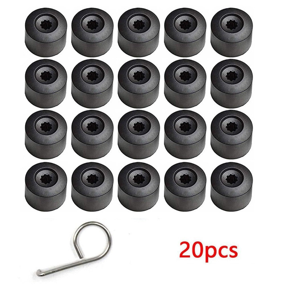 20pcs Wheel Bolt Nut Caps Covers Compatible with Volkswagen VW Golf Bora Passat Jetta 17mm