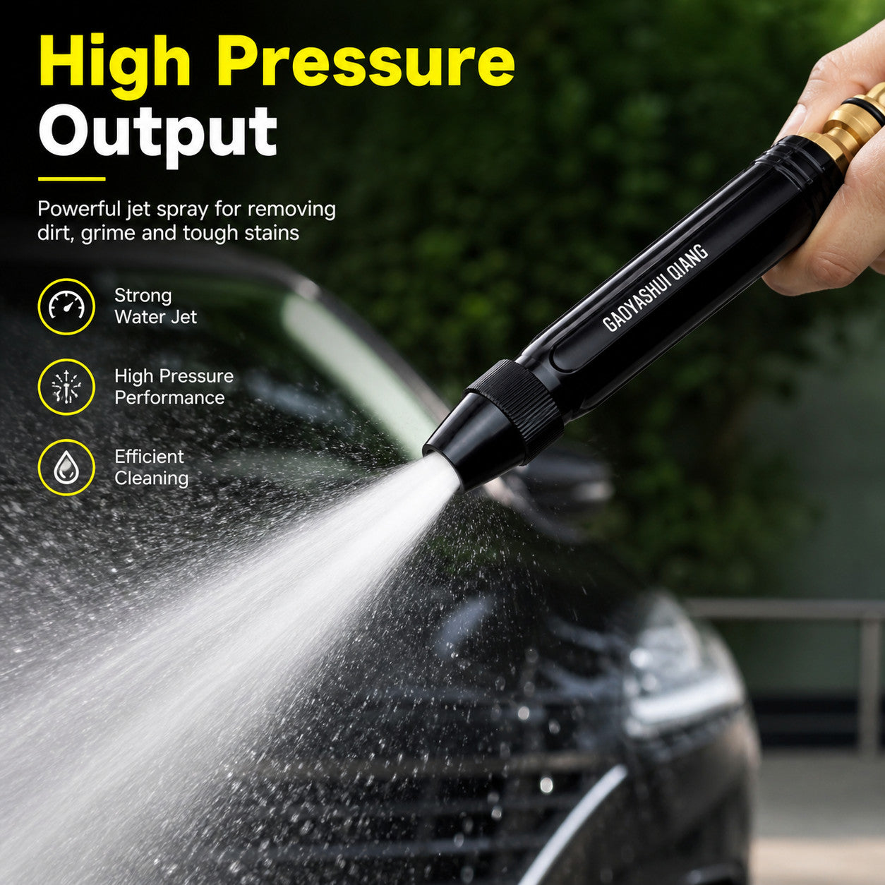 High Pressure Water Spray Gun Hose Nozzle Car Garden Cleaning Tool