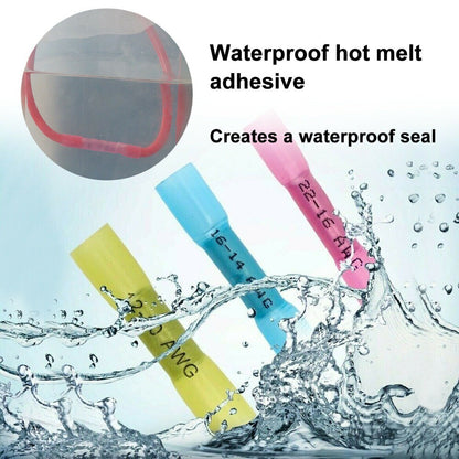 500X Heat Shrink Butt Splice Wire Connector Insulated Waterproof Crimp Terminals