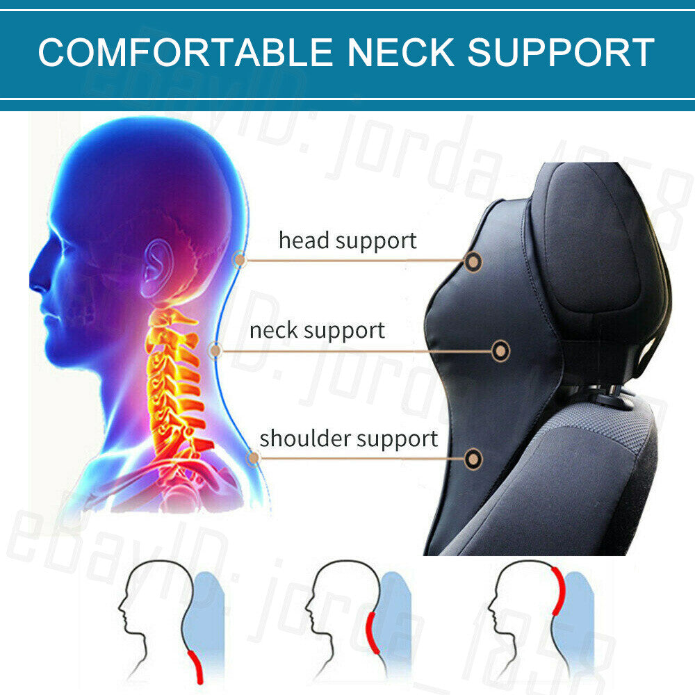 Car Seat Headrest Pad Memory Foam Pillow Head Neck Rest Support Cushion Mat AU – Compatible with Seat