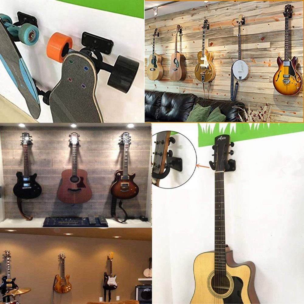 Wall Mount Guitar Hook Non-slip Ukulele Hanger Guitar Display Rack  Bass