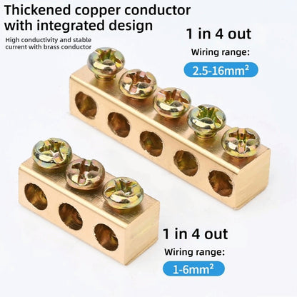 Conductor Brass Quick Terminal Block Large Current Wire Connector  Electrical