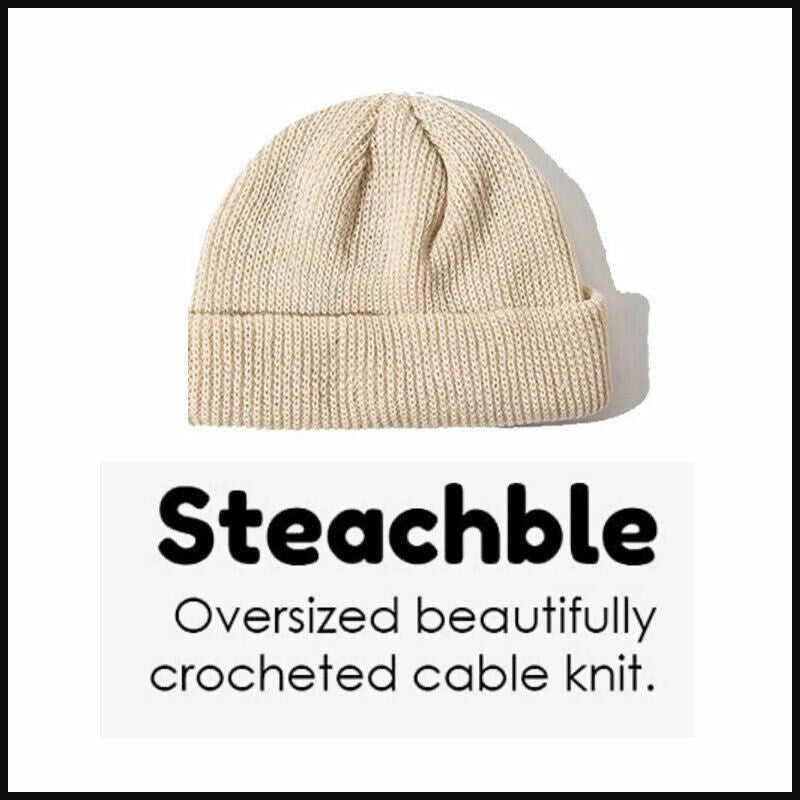 Men Women Mini Fisherman Beanie Winter Spring Hat Soft Knitted Docker Skull Cap