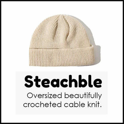 Men Women Mini Fisherman Beanie Winter Spring Hat Soft Knitted Docker Skull Cap