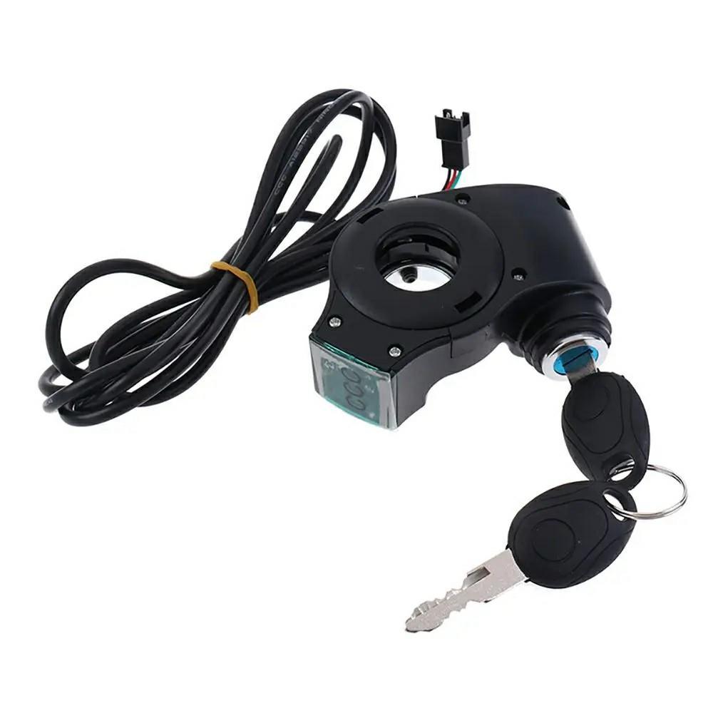 Bicycle With Key Battery Level Display E-Bike Thumb Throttle Power Switch Lock