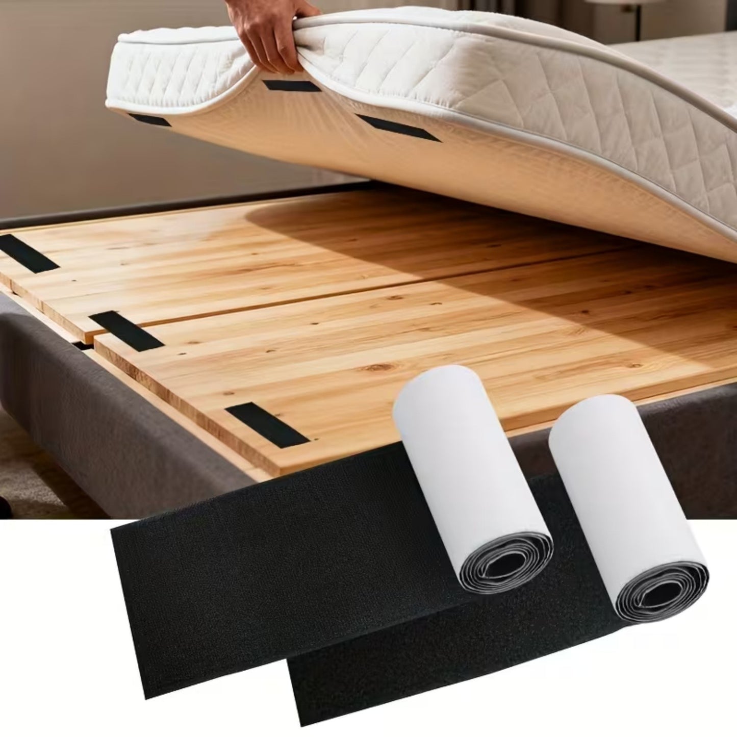 Black Heavy Duty Hook And Loop Tape Adhesive,Prevent Use Anti Non Slip AU