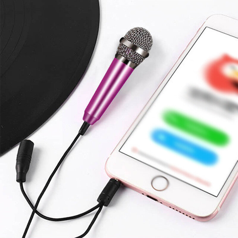 Mini Portable Microphone Vocal Instrument Mic For Mobile Phone Laptop Computer