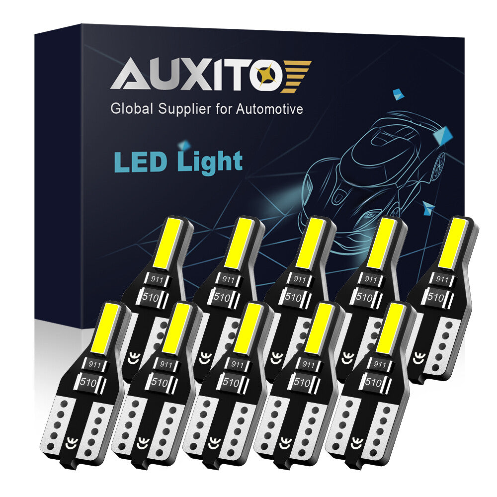 10x T10 LED AUXITO "NEW" Interior, parker light, Number Plate Light Globes 6000K