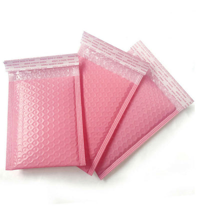 50Pcs Bubble Mailers Padded Envelopes Lined Poly Mailer Self Seal Pink 3 Size AU