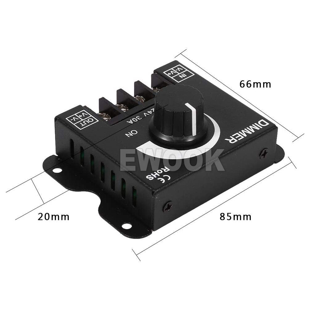 DC 12v 24v 30A Led Switch Dimmer Controller For Led Strip Light Single Colour