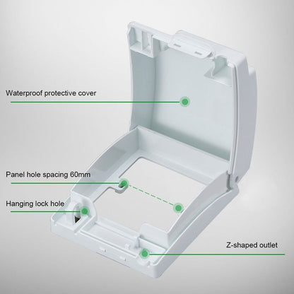 Shield Lockable 86 Type Switch Case Waterproof Dustproof Box Socket Cover