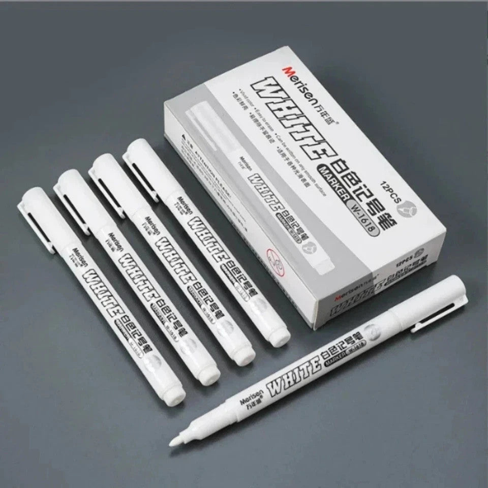 10X White Paint Pens Set Permanent Marker Pen For Car Rubber Tyre Waterproof AU