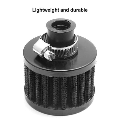 2pc Car 12mm Oil Mini Air Filter Intake Vent Valve Cover Breather Fuel Crankcase