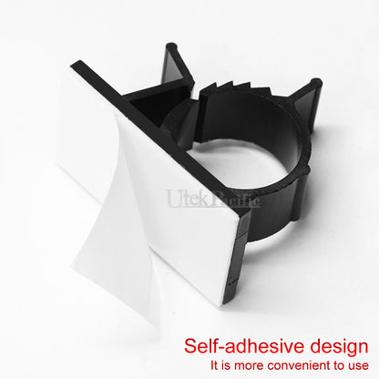 Adhesive Cord Management Cable Clips Black Wire Holder Organizer Clamp AU