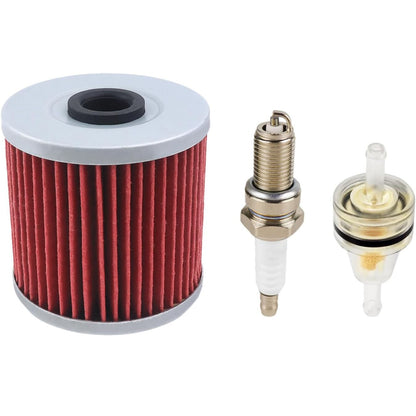 Service Kit Air Oil Fuel Filter Spark Plug For Kawasaki Bayou 220 250 300 KLF300