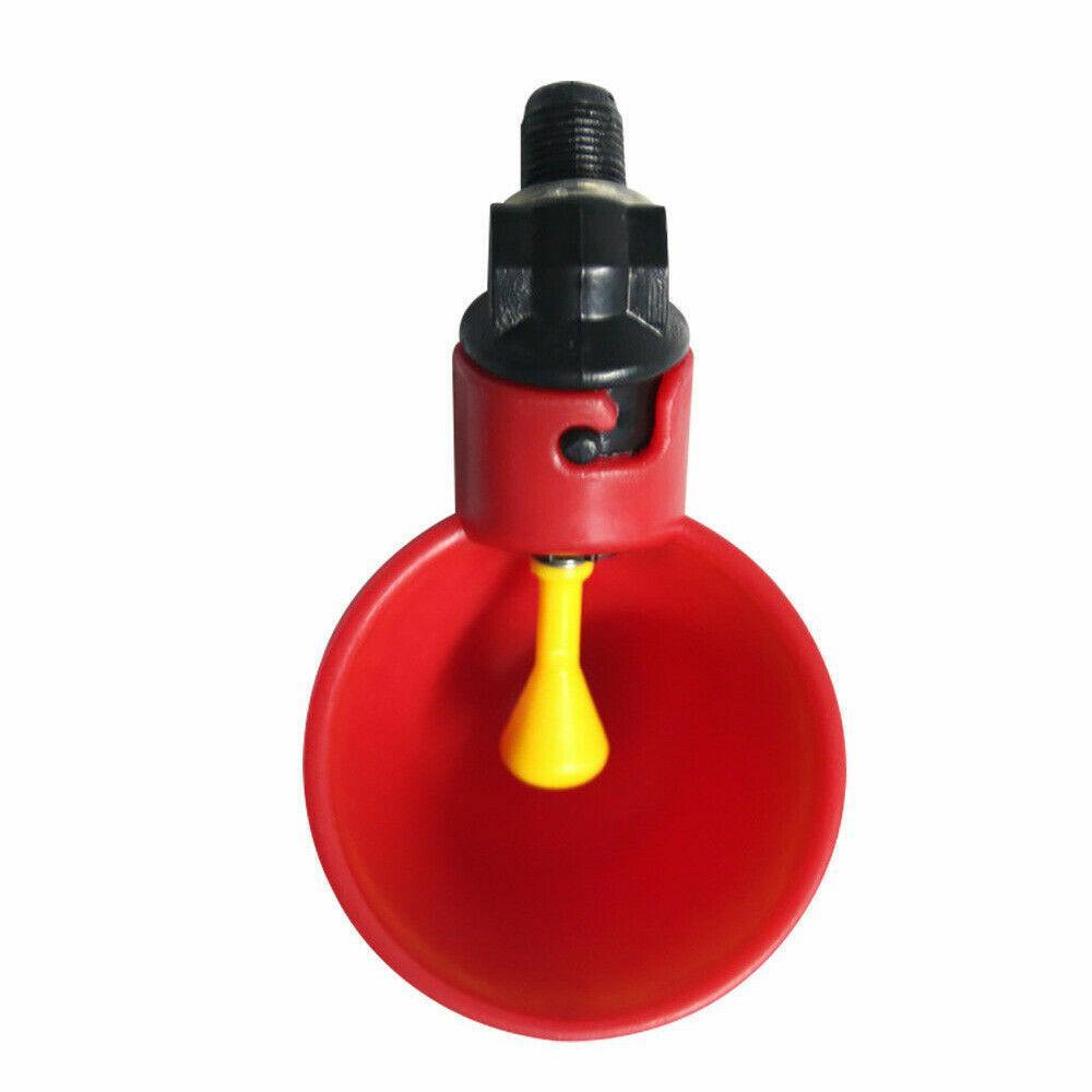 10 Pcs Automatic Cups Water Feeder Drinker Chicken Waterer Poultry Chook Bird AU