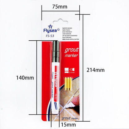 Tile Grout Marker Pen Waterproof Mould Repair Paint Bathroom Floor Gap Restorer