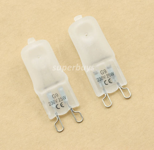 2pcs 25W G9 Frosted Warm White Halogen Dimmable Bi-Pin Light Globe 220-240V 2khr