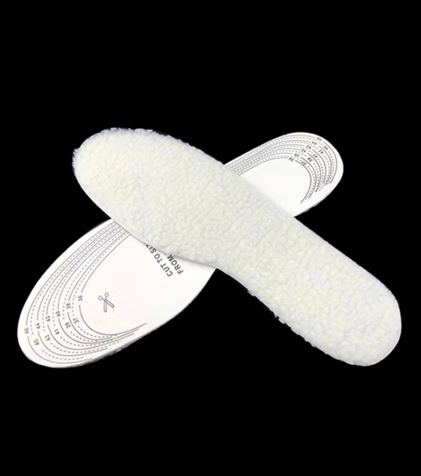 1 Pair Unisex Comfortable Soft Wool Warm Fur Insoles Pads Feet Inserts