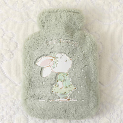 2000ml HOT WATER BOTTLE Winter Warm Rubber Bag w Knitted Cover Relaxing Warmer