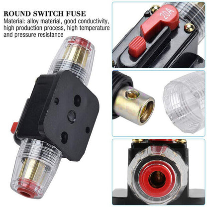 20-150AMP Circuit Breaker Dual Battery IP67 Waterproof Fuse Manual Reset 12V 24V